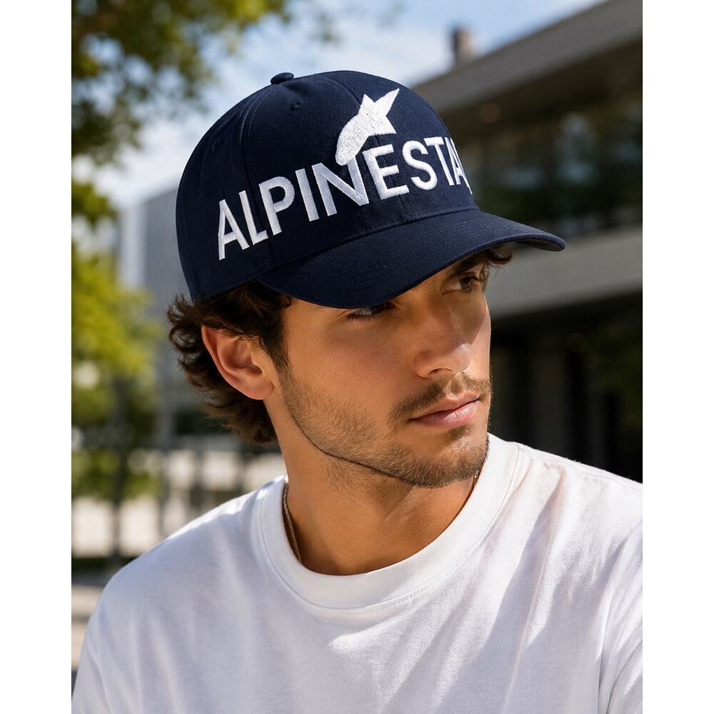 Alpinestars Committed Hat Snapback Navy Blue White Logo One Size NWT